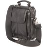 Мужская кожаная сумка-барсетка маленького размера в черном цвете SHVIGEL (00875) - 3