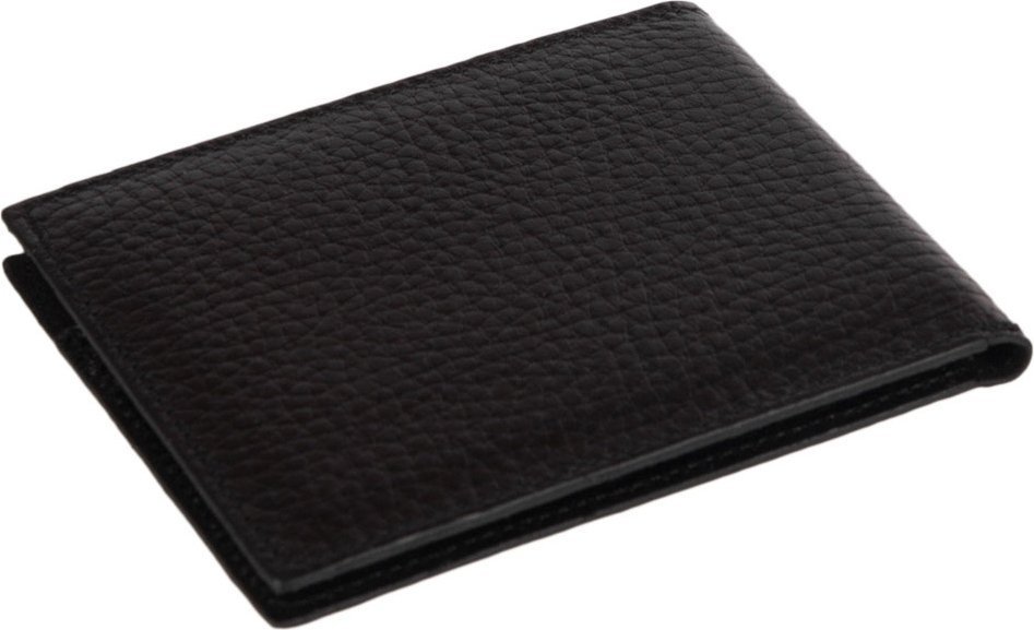 Черный кожаный зажим для купюр из фактурной кожи на магнитах KARYA (2417090)