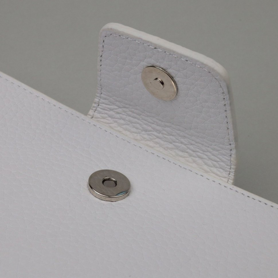 Стильный женский белый кошелек из натуральной кожи от турецкого бренда KARYA (2421162)