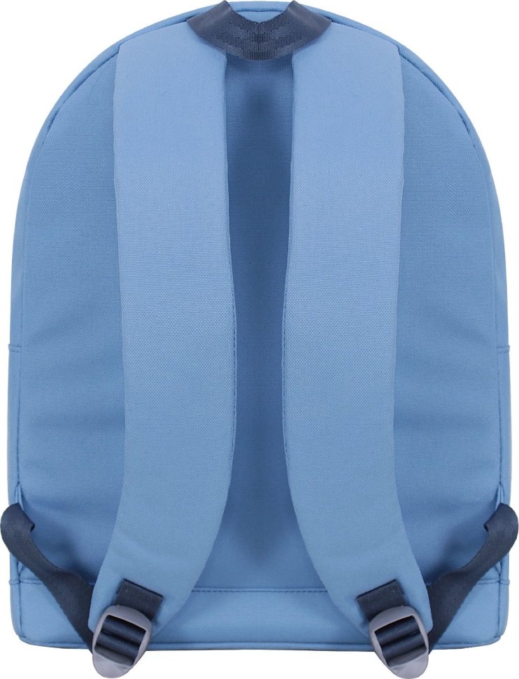 Текстильный рюкзак голубого цвета с принтом Bagland (55476)