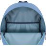 Текстильный рюкзак голубого цвета с принтом Bagland (55476) - 4