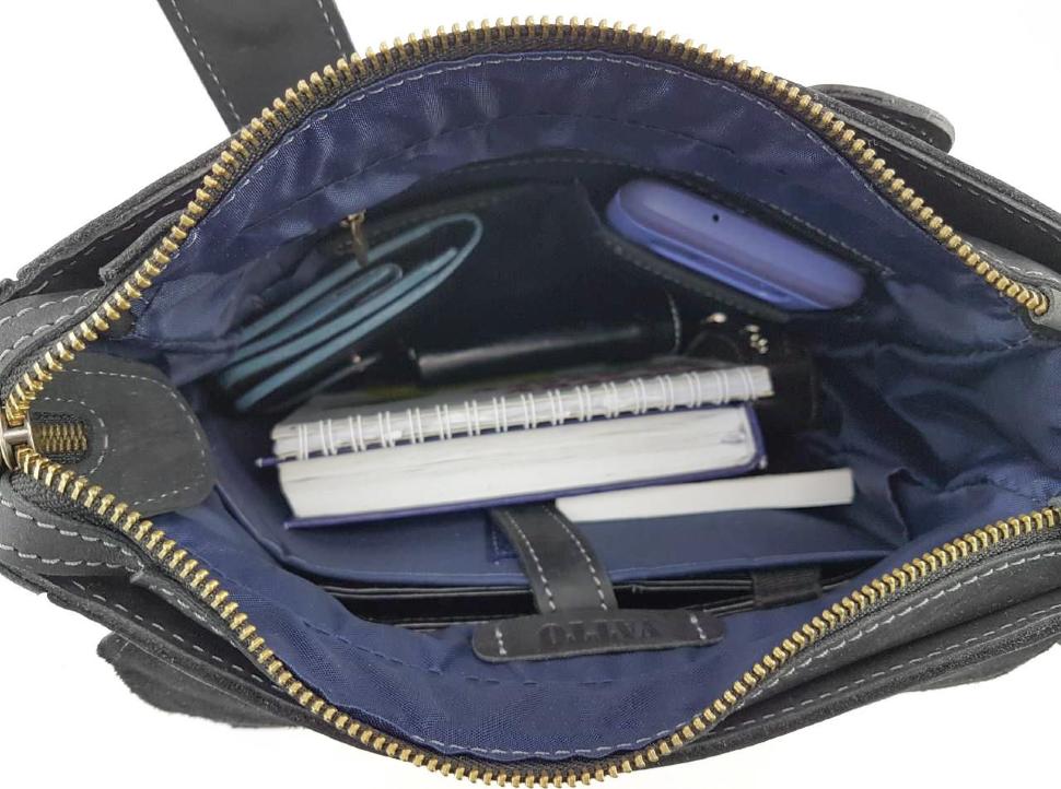 Наплечная мужская сумка планшет из винтажной кожи Крейзи VATTO (11818)