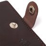 Гладкое коричневое мужское портмоне из натуральной кожи с карманом под монеты Shvigel (2416485) - 3