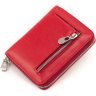 Женский кожаный кошелек красного цвета на молниевой застежке ST Leather 1767276 - 4
