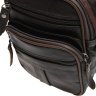Мужская маленькая кожаная сумка-барсетка в темно-коричневом цвете Keizer (22079) - 5