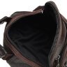 Мужская маленькая кожаная сумка-барсетка в темно-коричневом цвете Keizer (22079) - 7