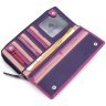 Вместительный кожаный женский кошелек розово-фиолетового цвета c RFID - Visconti Honolulu 68776 - 7