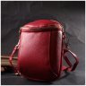 Маленькая женская сумка на плечо из натуральной кожи красного цвета Vintage 2422340 - 6