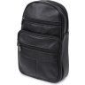 Компактная кожаная мужская сумка-слинг через плечо Vintage (20000) - 1