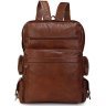 Оригинальный рюкзак из натуральной кожи коричневого цвета VINTAGE STYLE (14156) - 3