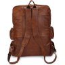 Оригинальный рюкзак из натуральной кожи коричневого цвета VINTAGE STYLE (14156) - 4