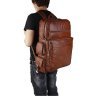 Оригинальный рюкзак из натуральной кожи коричневого цвета VINTAGE STYLE (14156) - 8