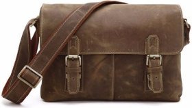 Деловая кожаная сумка мессенджер в винтажном стиле VINTAGE STYLE (14083)