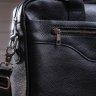 Деловая мужская сумка из зернистой кожи черного цвета Vintage (14886) - 8
