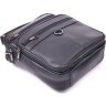 Черная мужская сумка-барсетка из натуральной кожи с ручкой Vintage (2421278) - 3