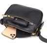Черная женская сумка через плечо из натуральной кожи Vintage (2422127) - 6