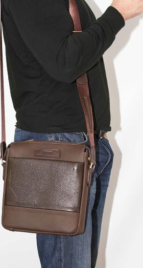 Мужская сумка коричневого цвета из кожи флотар VATTO (12018) - 2