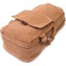 Вместительный текстильный мужской-рюкзак слинг коричневого цвета Vintagе 2422180 - 3