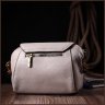 Небольшая белая женская сумка-кроссбоди из натуральной кожи Vintage 2422266 - 7