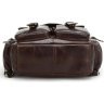 Фирменный рюкзак из натуральной кожи коричневого цвета VINTAGE STYLE (14163) - 6