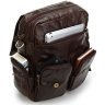 Фирменный рюкзак из натуральной кожи коричневого цвета VINTAGE STYLE (14163) - 7