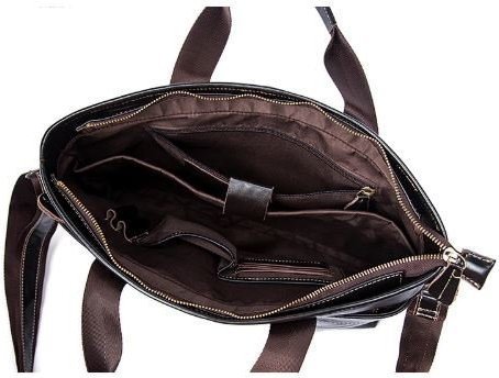 Стильная деловая сумка для ноутбука из гладкой кожи VINTAGE STYLE (14890)
