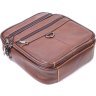 Удобная мужская сумка-барсетка из натуральной кожи коричневого цвета Vintage (2421279) - 4