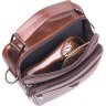 Удобная мужская сумка-барсетка из натуральной кожи коричневого цвета Vintage (2421279) - 5