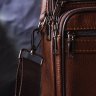 Удобная мужская сумка-барсетка из натуральной кожи коричневого цвета Vintage (2421279) - 9