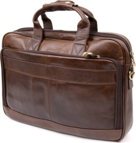 Коричневая мужская сумка для ноутбука из натуральной кожи Vintage (20391)