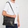Мужская сумка-мессенджер на плечо из натуральной кожи черного цвета Keizer (21339) - 2