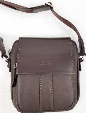 Современная мужская наплечная сумка коричневого цвета VATTO (11720)