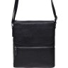 Удобная черная мужская сумка на плечо из зернистой кожи Keizer (21362) - 2