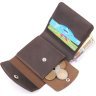 Мужское кожаное винтажное портмоне коричневого цвета с карманом для монет Shvigel (2416613) - 5