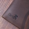 Мужское кожаное винтажное портмоне коричневого цвета с карманом для монет Shvigel (2416613) - 8