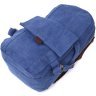 Синий мужской текстильный слинг-рюкзак в стиле милитари Vintagе 2422181 - 3
