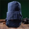 Синий мужской текстильный слинг-рюкзак в стиле милитари Vintagе 2422181 - 7