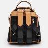 Черный женский рюкзак из экокожи с принтом гусиная лапка - Monsen 71779 - 4