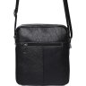 Мужская стильная сумка на плечо из фактурной кожи черного окраса Keizer (21352) - 3