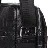 Мужская стильная сумка на плечо из фактурной кожи черного окраса Keizer (21352) - 4