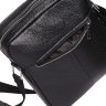Мужская стильная сумка на плечо из фактурной кожи черного окраса Keizer (21352) - 5