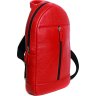 Красный кожаный городской рюкзак из натуральной кожи Issa Hara (21146) - 2