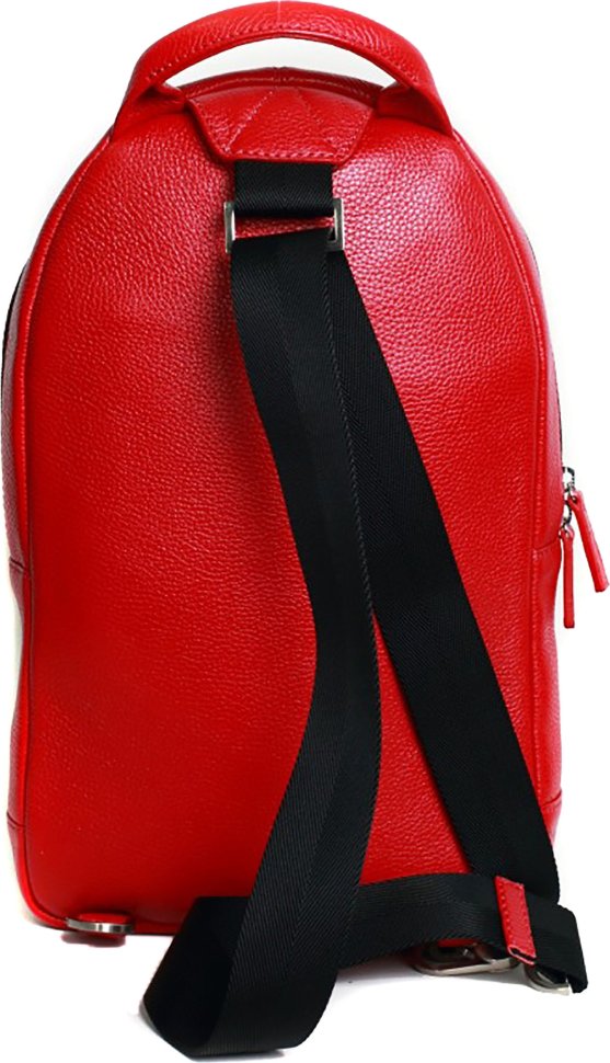 Красный кожаный городской рюкзак из натуральной кожи Issa Hara (21146)