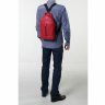 Красный кожаный городской рюкзак из натуральной кожи Issa Hara (21146) - 4