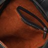 Добротный мужской рюкзак-слинг из натуральной зернистой кожи черного цвета Ricco Grande (22092) - 5