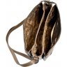 Бежевая сумка из фактурной кожи с серебристой фурнитурой Desisan (3014-283) - 4