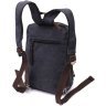 Текстильный мужской рюкзак-слинг черного цвета Vintage 2422182 - 2