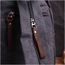 Текстильный мужской рюкзак-слинг черного цвета Vintage 2422182 - 9