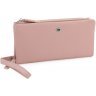 Женский кожаный кошелек-клатч светло-розового цвета с отделением для телефона ST Leather (15406) - 1