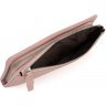 Женский кожаный кошелек-клатч светло-розового цвета с отделением для телефона ST Leather (15406) - 5